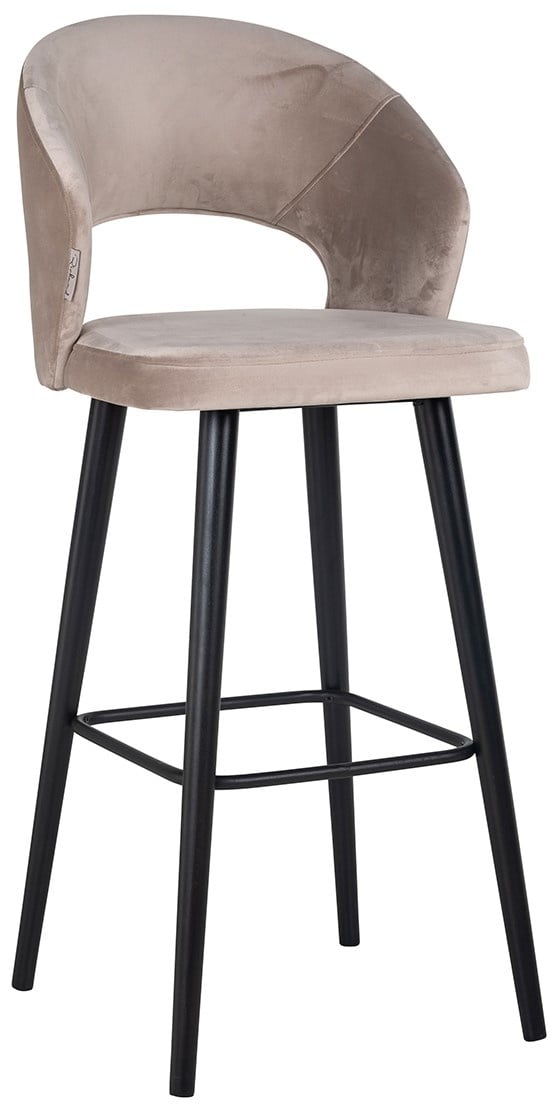 Richmond Interiors Savoy Barstoel Khaki Velvet