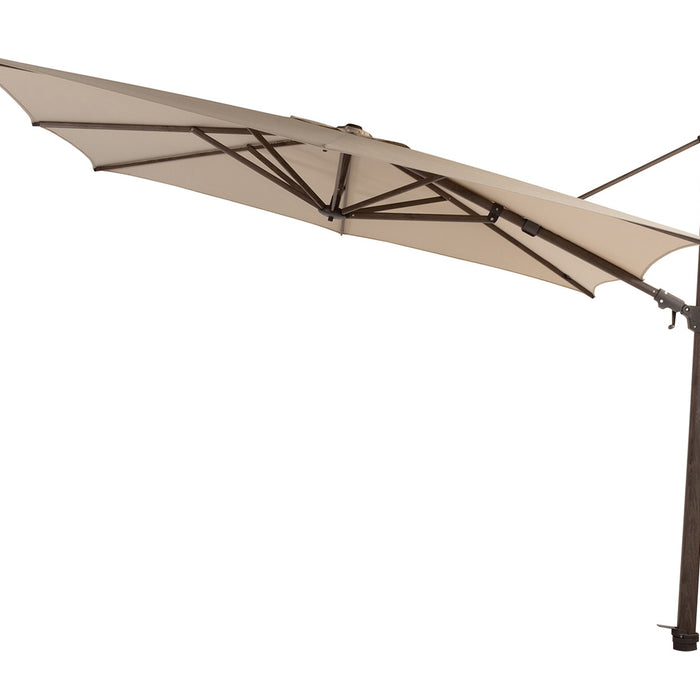 4 Seasons Zweefparasol Siesta premium 300x300 cm. - beach|dark woodlook