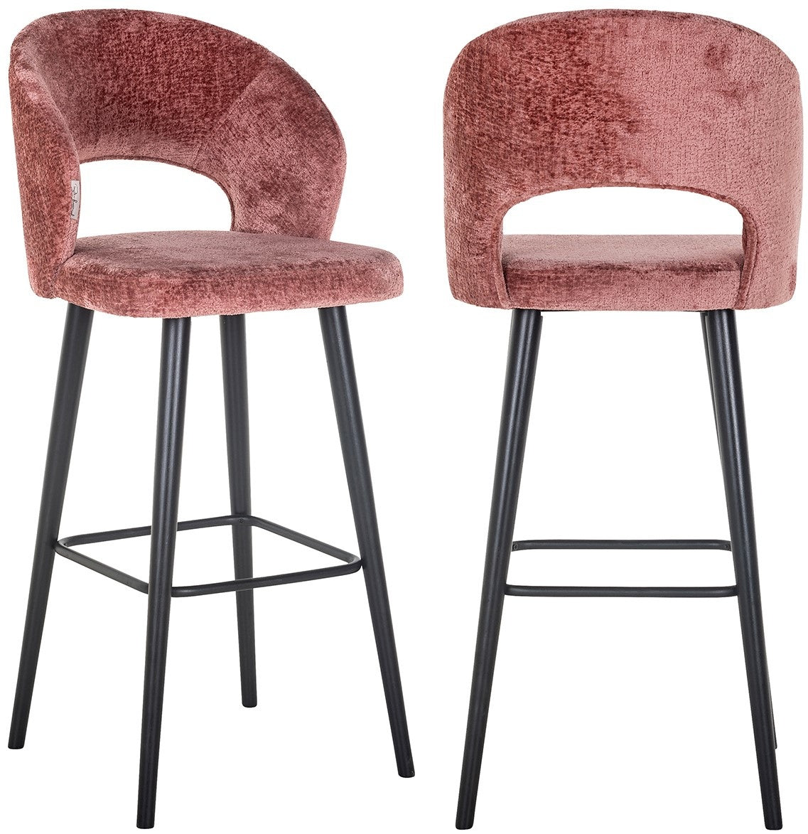 Richmond Interiors Savoy Barstoel Roze Chenille