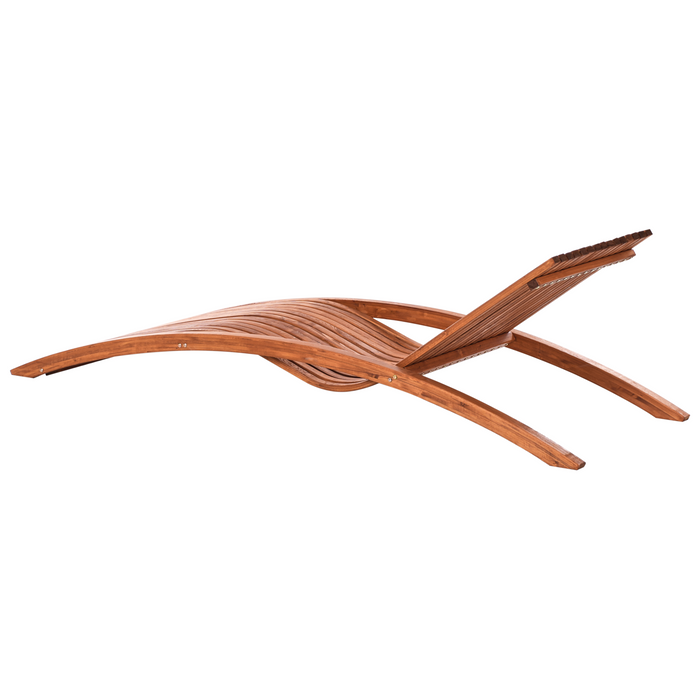 Beliani - TANARO - Ligstoel - Bruin - Larikshout