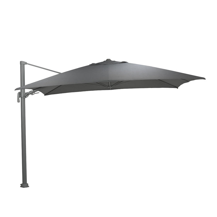 Hawaii Big Pole parasol - 350x350 cm - arctic grey - donker grijs