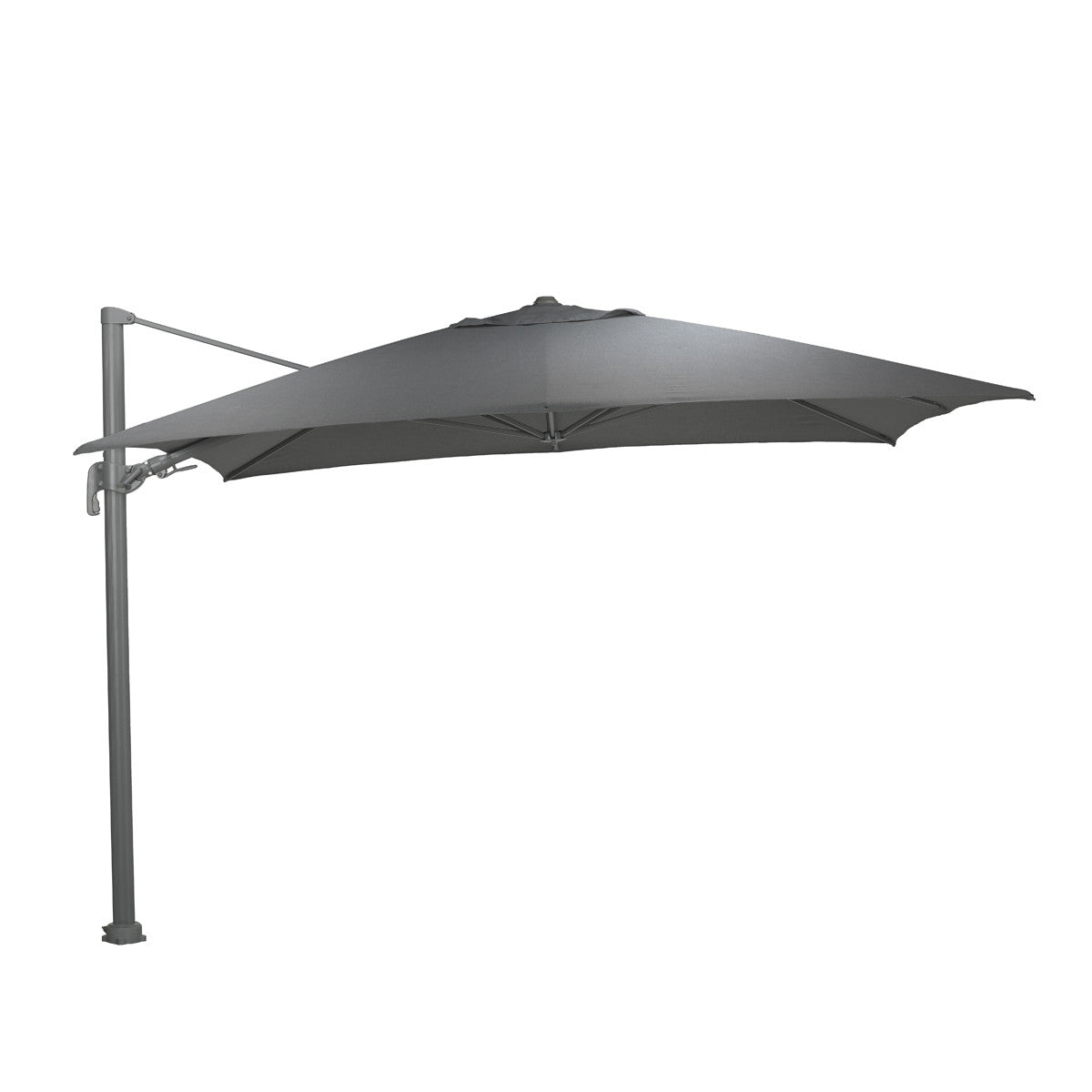 Hawaii Big Pole parasol - 350x350 cm - arctic grey - donker grijs