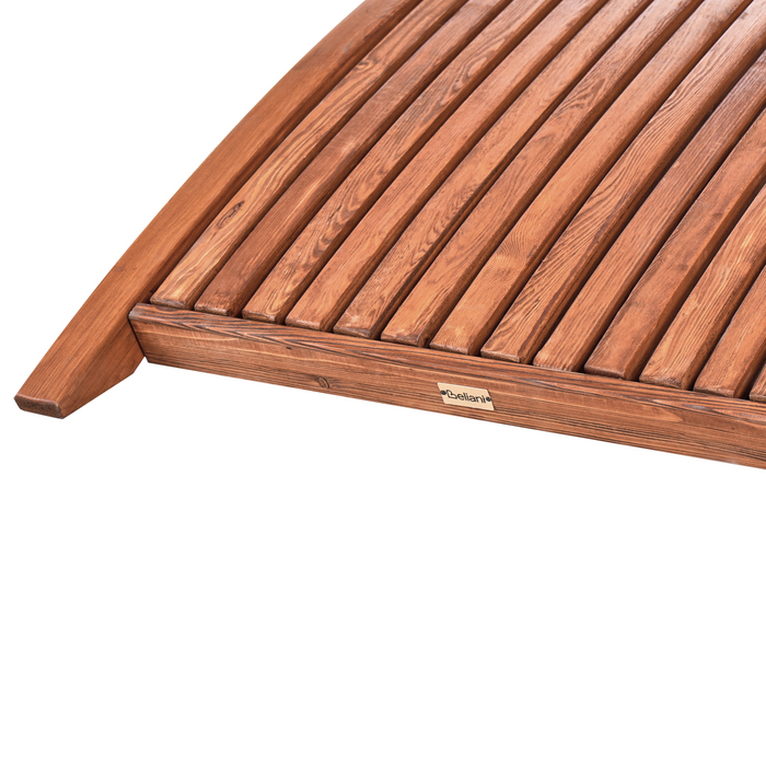 Beliani - TANARO - Ligstoel - Bruin - Larikshout