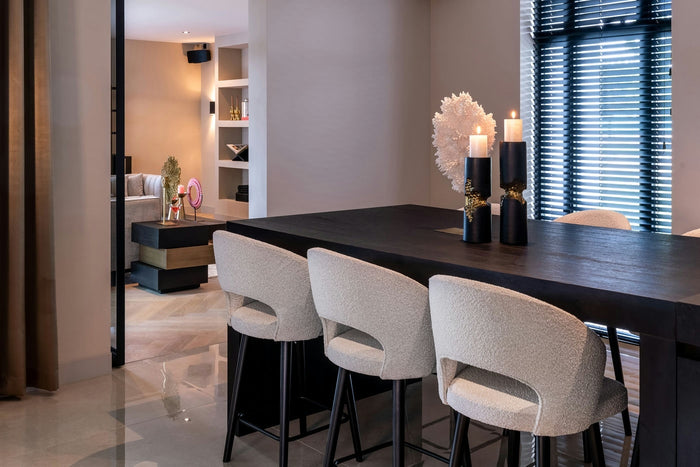 Richmond Interiors Savoy Counterstoel Wit Bouclé