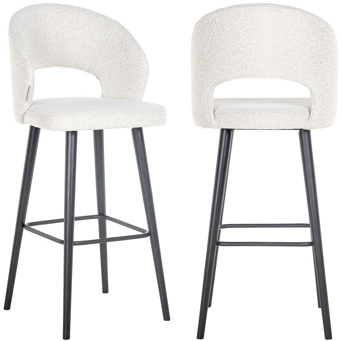 Richmond Interiors Savoy Barstoel Wit Bouclé