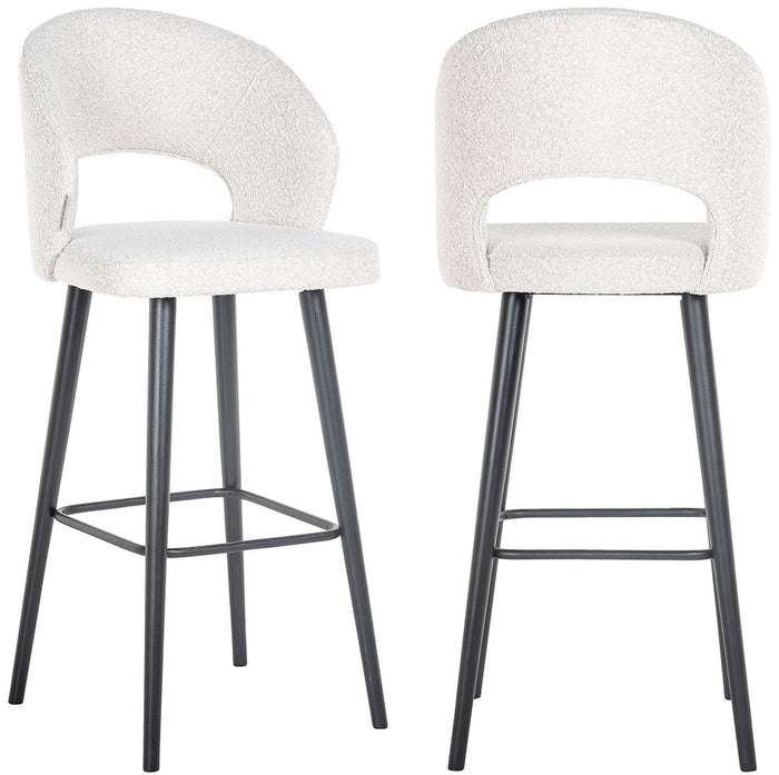 Richmond Interiors Savoy Barstoel Wit Bouclé