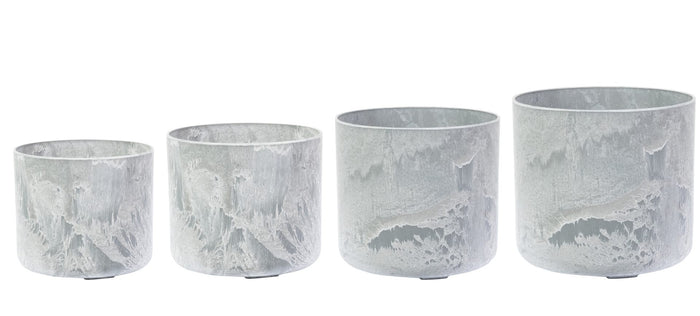Artstone Pot Celine - Set van 4 - Grijs