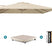 Platinum Challenger zweefparasol Premium T2 champagne teak met vulbare parasolvoet en hoes