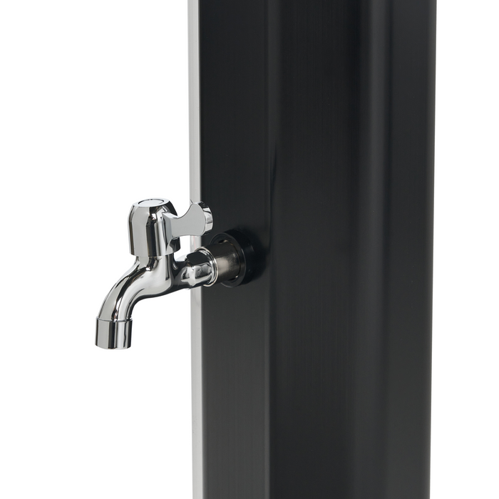 Beliani - TOPOCALMA - Buitendouche op zonne-energie - Zwart - PVC