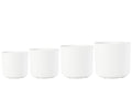 Artstone Pot Celine - Set van 4 - Wit