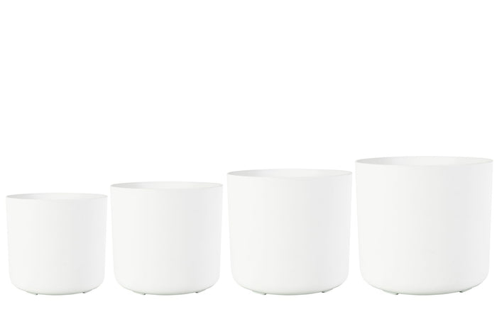 Artstone Pot Celine - Set van 4 - Wit