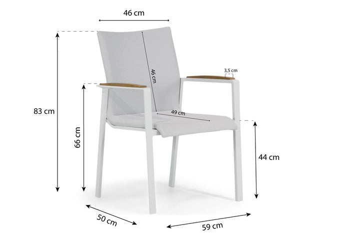 Lifestyle Garden FurnitureTuinsets met vuurtafel - Wit - 6