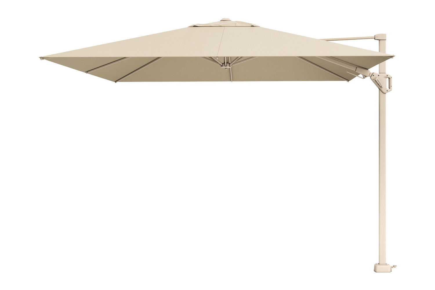 Platinum Challenger Zweefparasol T2 premium - 3x3 m. Champagne - Sand