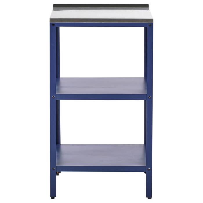 Beliani - VILAMA - Tuin keukenset 3-delig met spoelbak - Blauw - RVS