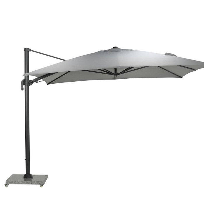 Hawaii Big Pole II parasol - 350x350 cm - carbon black - royal grijs