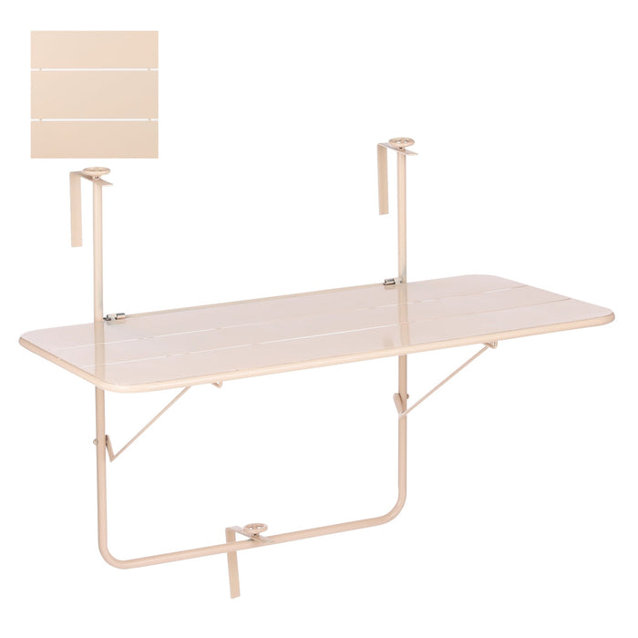 Mica Decorations Balkon Tuin Tafel - 88x51x67 cm - Ijzer - Lichtroze