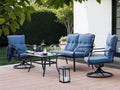 Beliani - MESTRINO - Loungeset 4-zits - Blauw - Staal