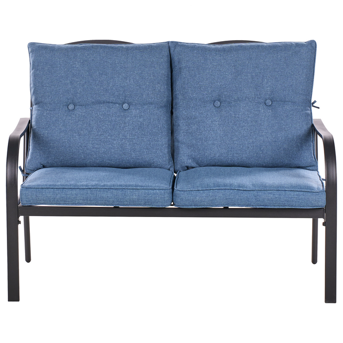 Beliani - MESTRINO - Loungeset 4-zits - Blauw - Staal