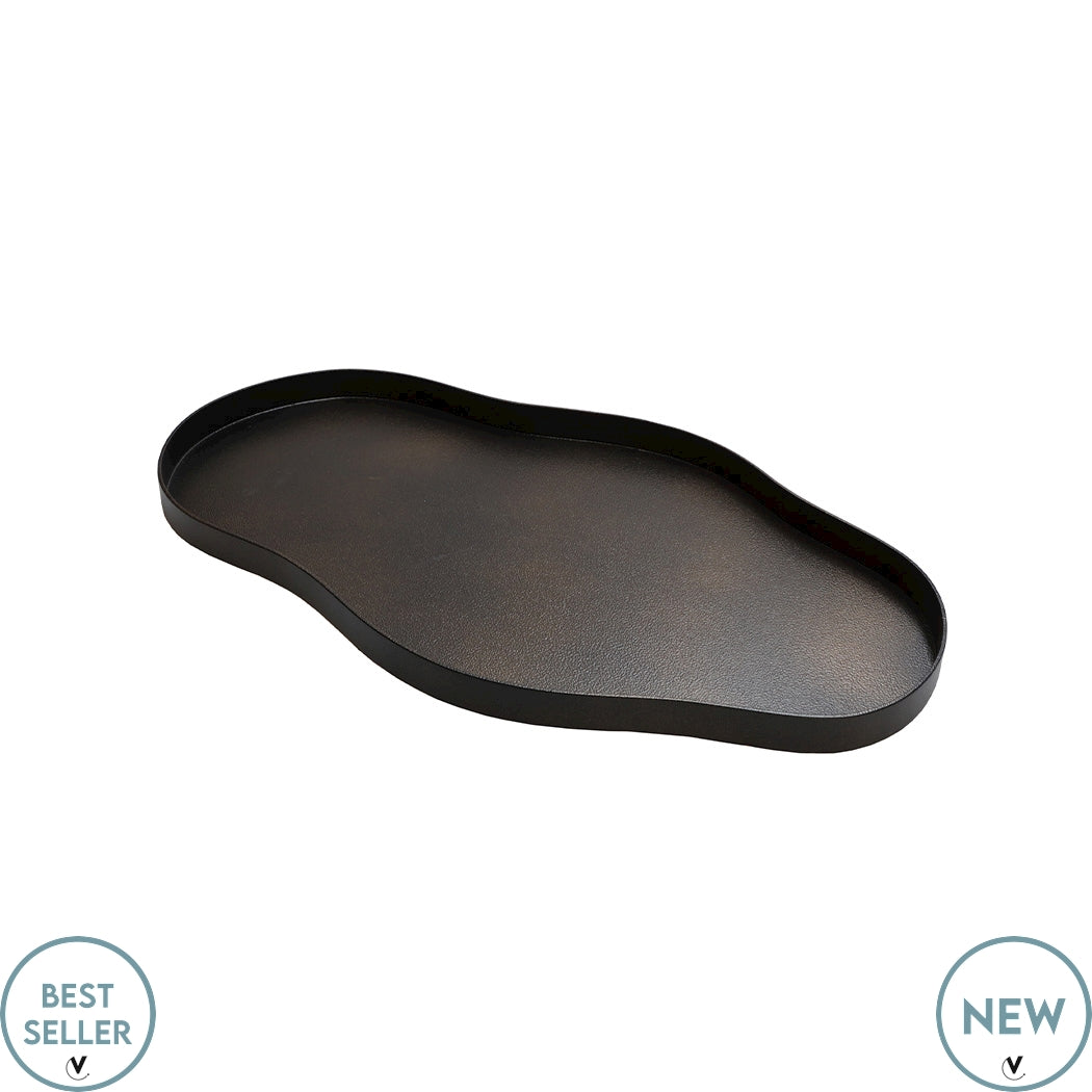 Vase The World - Bauru S bronze L44 x B25 x H2 cm