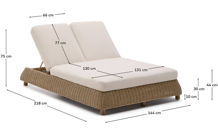 Ligbed Meria, 2 persoons ligstoel