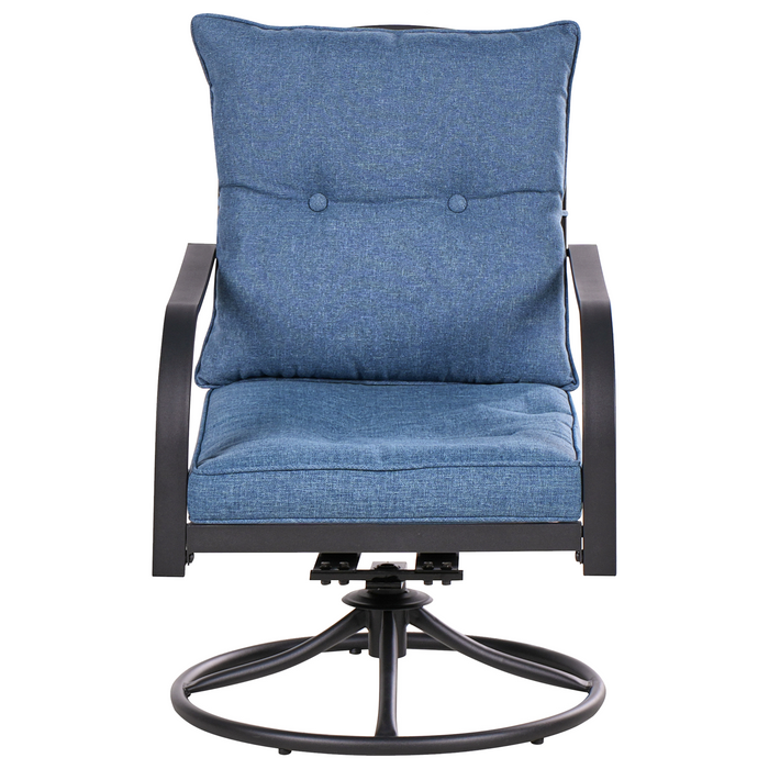 Beliani - MESTRINO - Loungeset 4-zits - Blauw - Staal
