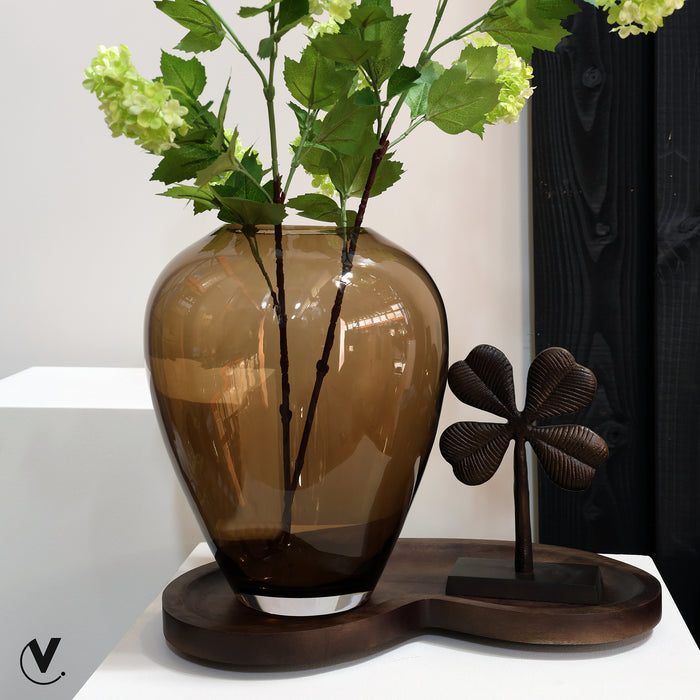 Vase The World - Villeta S walnut L45 x B24 x H2 cm