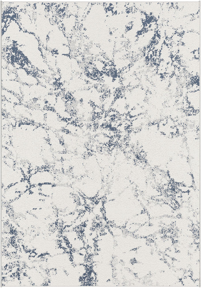 Garden Impressions Madras buitenkleed - 120x170 cm - marble blauw