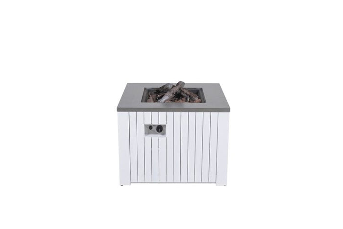 Cozy Living sfeerhaard Faro - mat wit - aluminium - 80x80 cm - 50 Mb