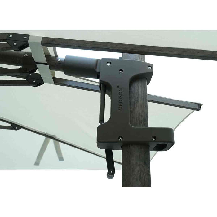 Madison Braga zweefparasol 355x300 cm - mellow silver olefin