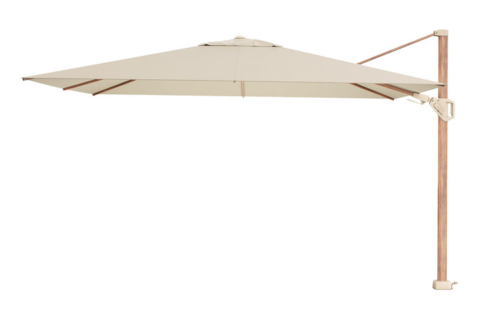 Platinum Challenger parasol T2 Premium - 2,6 x 3,5 m. - Champagne Teak