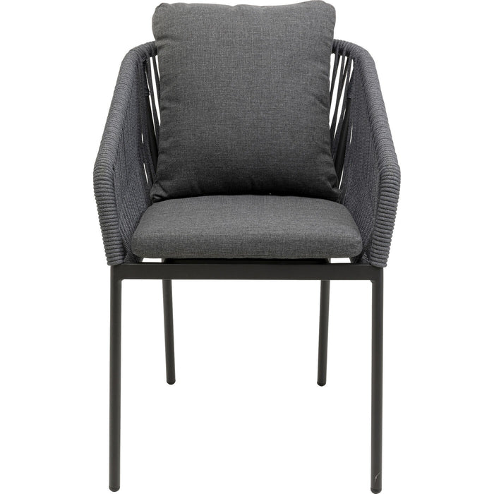 Kare Design Cyprus tuinstoel met armleuningen - grijs