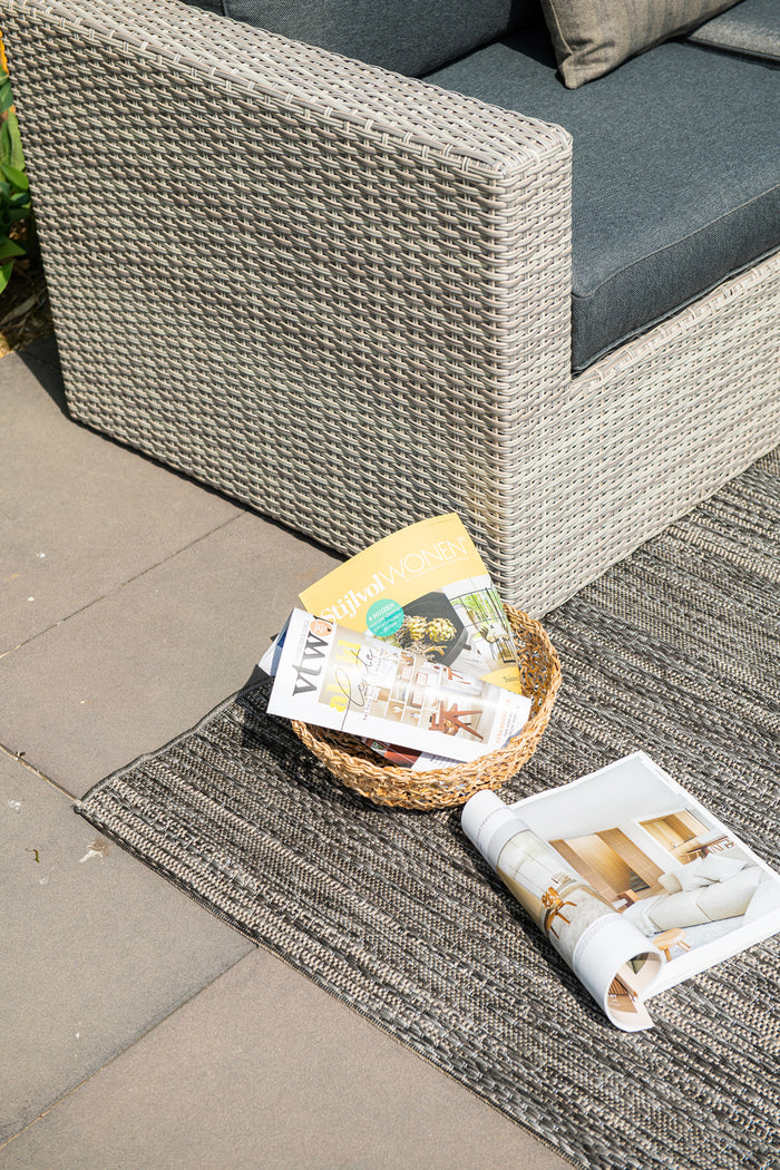 Orangebird loungeset - 4-delig- vintage grey - 2-half - reflex black