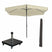Garden Impressions Delta parasol Ø300cm ecru Eureka voet en hoes