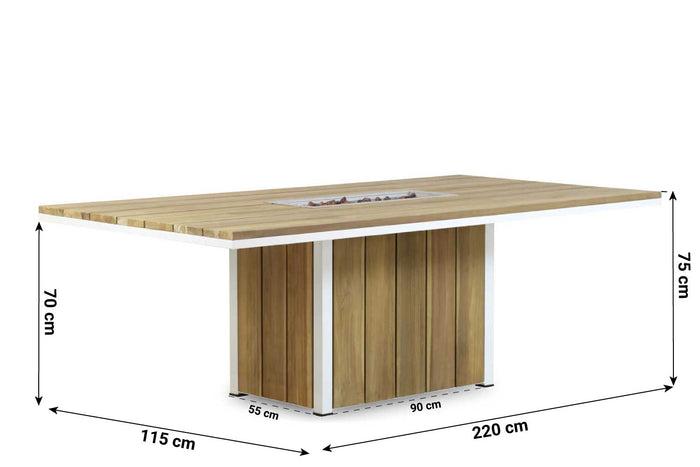 Lifestyle Garden FurnitureTuinsets met vuurtafel - Wit - 6
