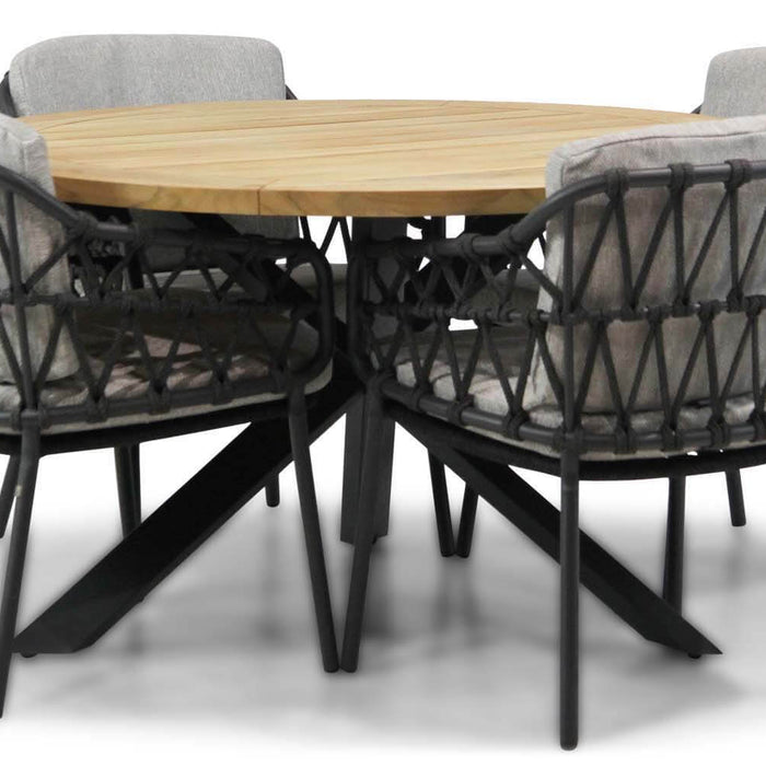 4 Seasons Outdoor Calpi|Prado 130 cm dining tuinset rond 5-delig -
