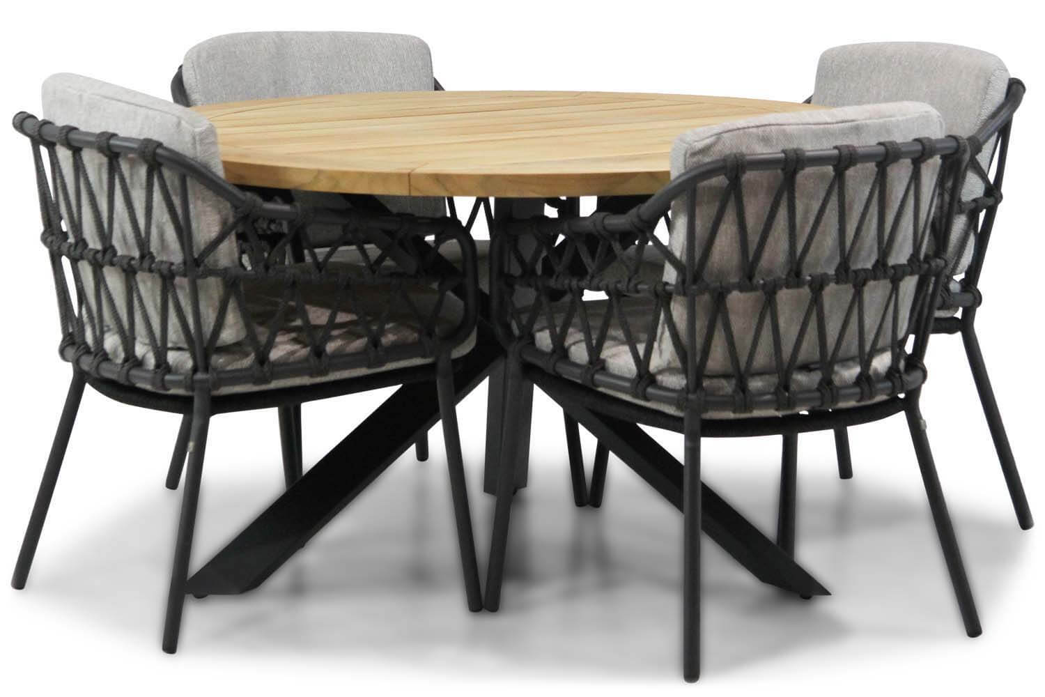 4 Seasons Outdoor Calpi|Prado 130 cm dining tuinset rond 5-delig -