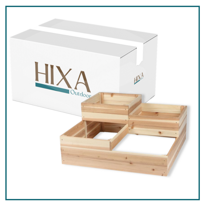 HIXA Moestuin Kweekbak Plantenbak Verhoogd voor Zaden & Planten 80x...