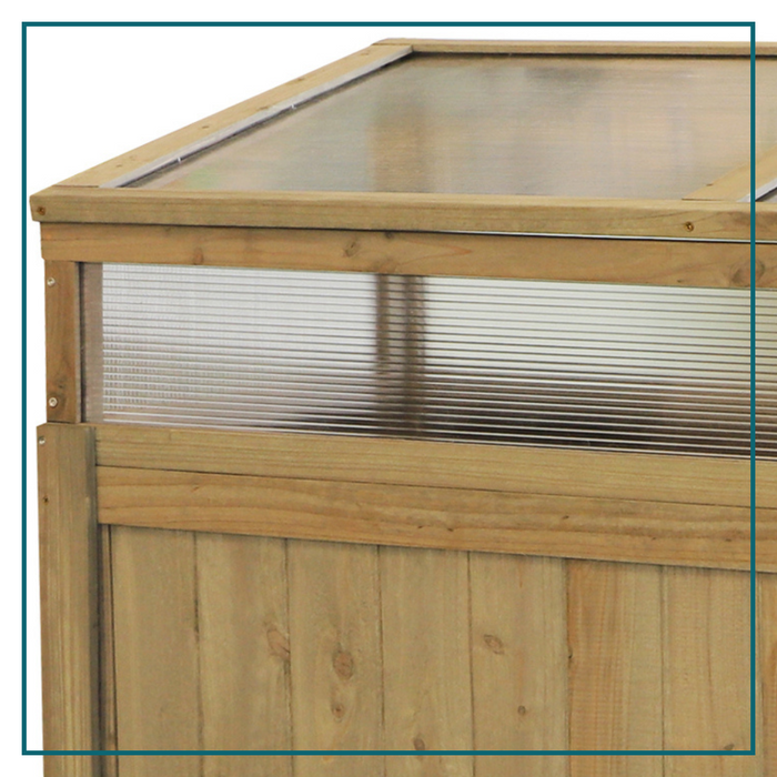 HIXA Kweekbak op poten Moestuin met Deksel voor Zaden & Planten 120...