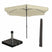 Garden Impressions Delta parasol Ø300cm ecru Cosmo voet en hoes