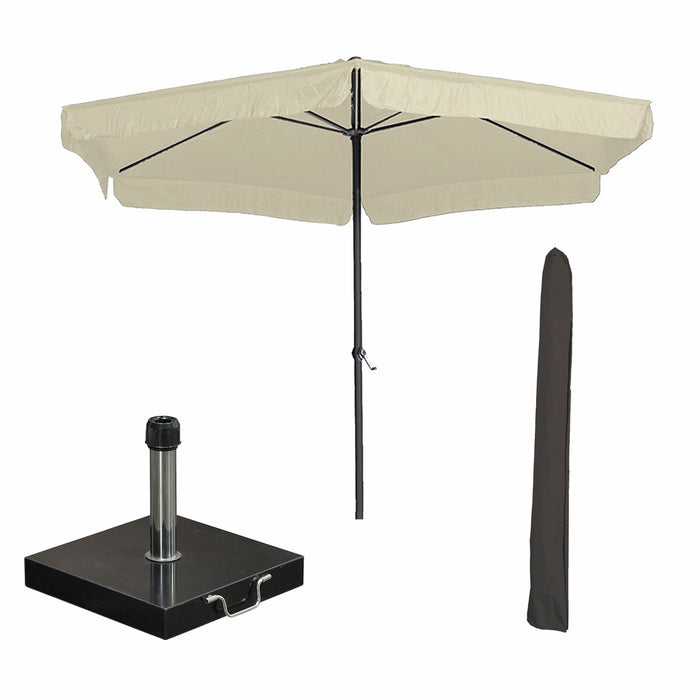 Garden Impressions Delta parasol Ø300cm ecru Cosmo voet en hoes