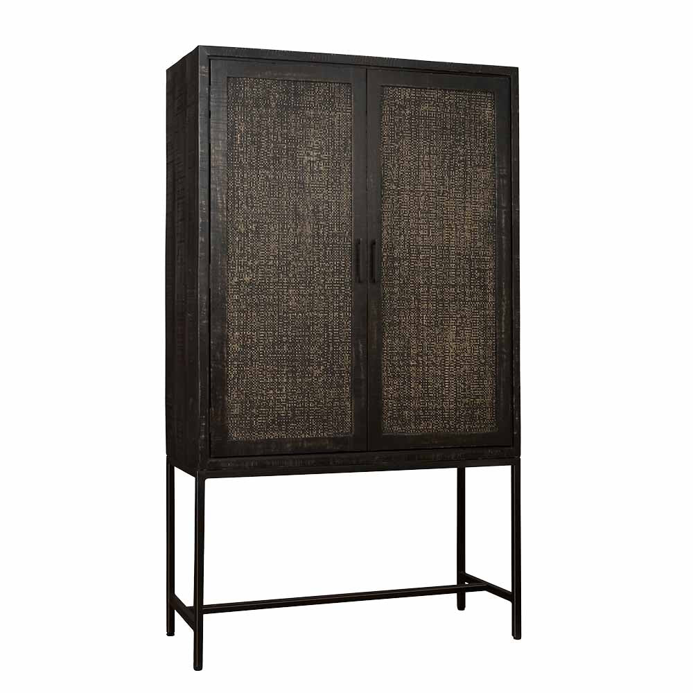 Anli-Style Tower living Carini Cabinet black 2 drs. 110x45x190