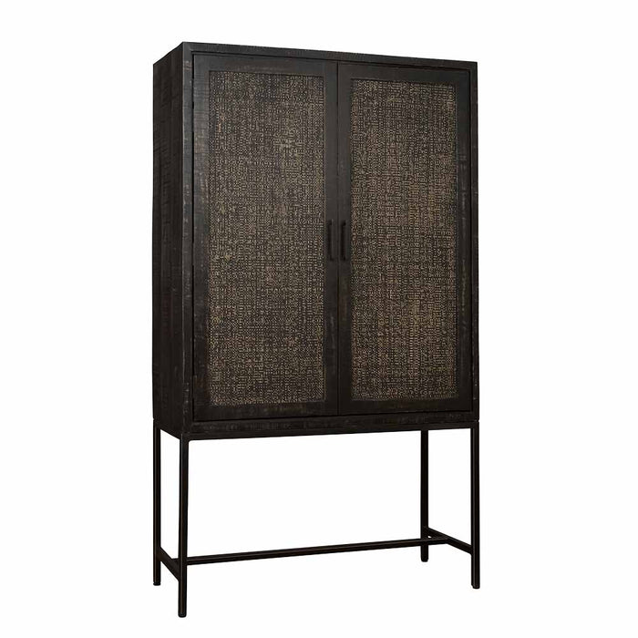 Anli-Style Tower living Carini Cabinet black 2 drs. 110x45x190