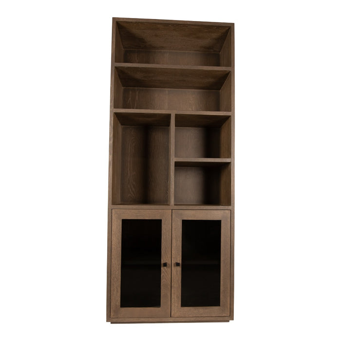 PTMD Oak Cabinet Open Armarium 2-drs Glay
