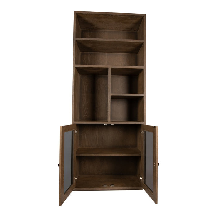 PTMD Oak Cabinet Open Armarium 2-drs Glay