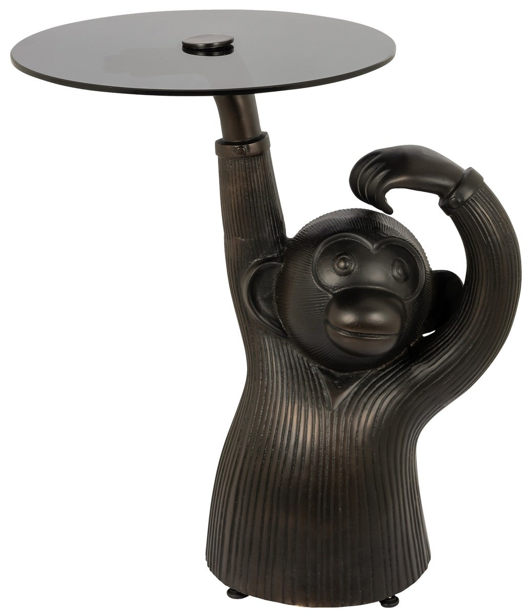 Richmond Interiors Ape Bijzettafel Brons | Glas
