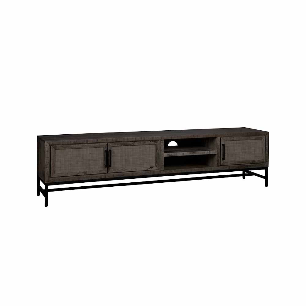 Anli-Style Tower living Carini TV stand black 3 drs. 200x40x50