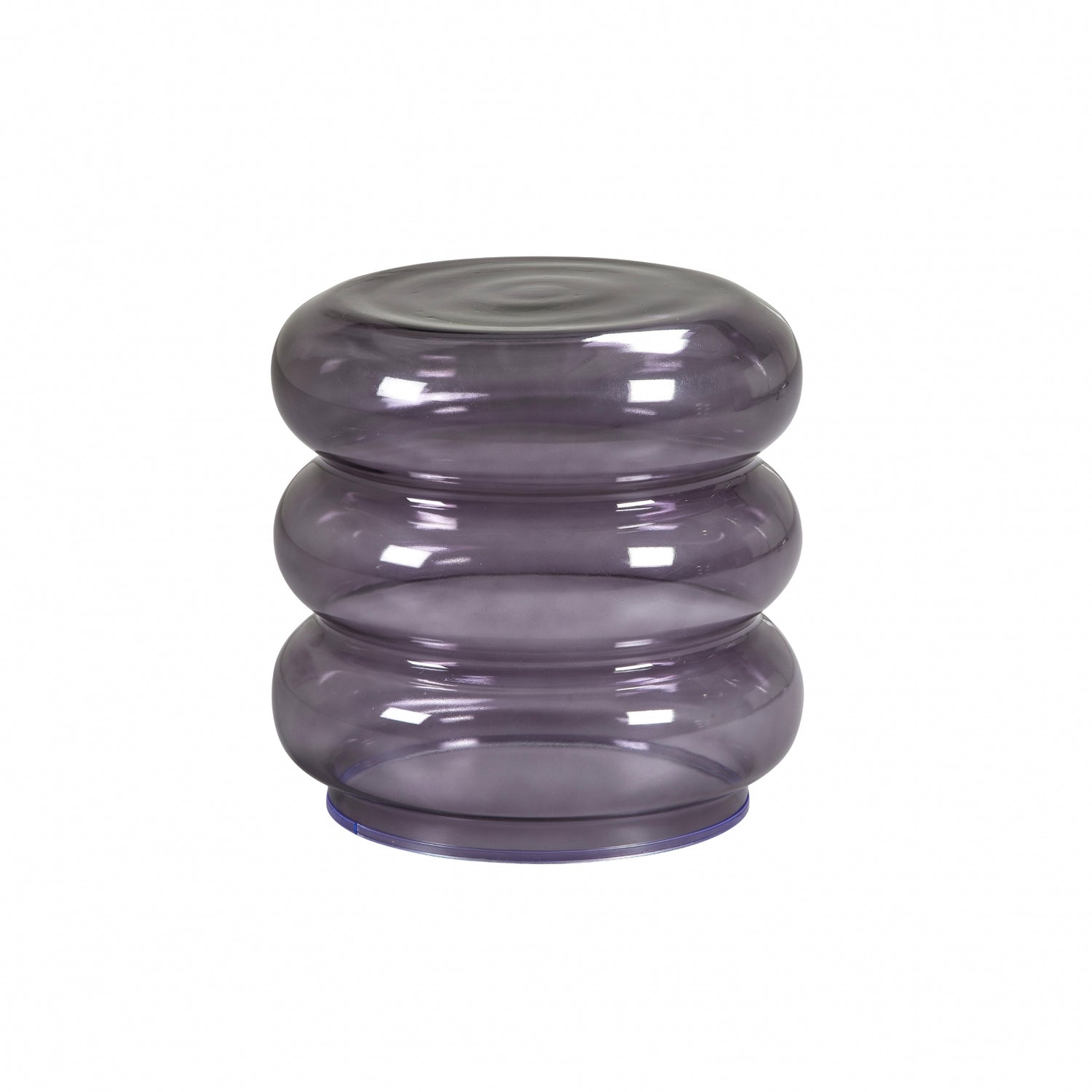 Bijzettafel Rosella - Zwart - Glas - 38x38x38cm (BxHxD)