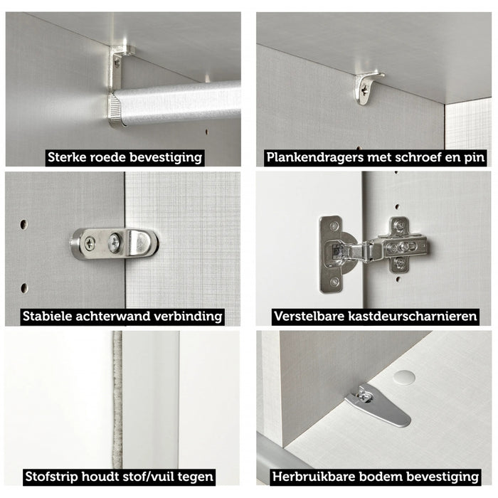 Woonexpress Kledingkast Cadiz - Antraciet|Zwart -