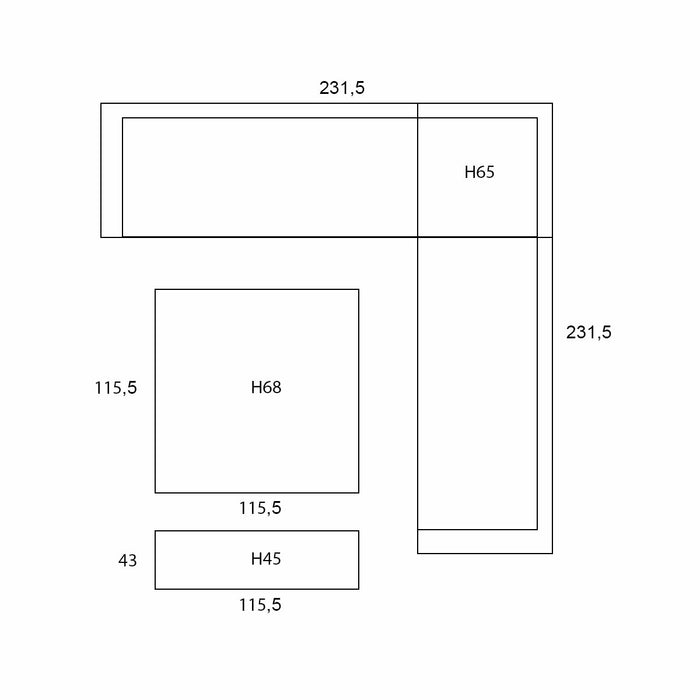 Garden Impressions Malakka lounge dining set 5-delig - taupe