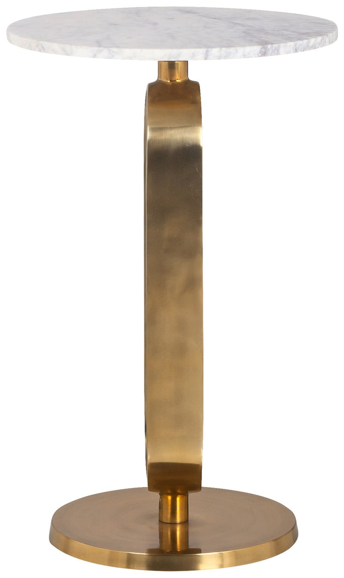Richmond Interiors Celine Ronde Bijzettafel Marmer|Goud